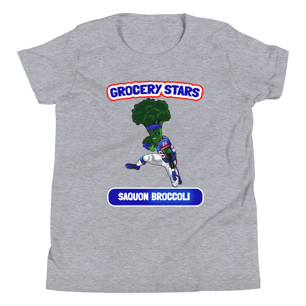 Saquon Broccoli - Youth Short Sleeve T-Shirt - GIANTS
