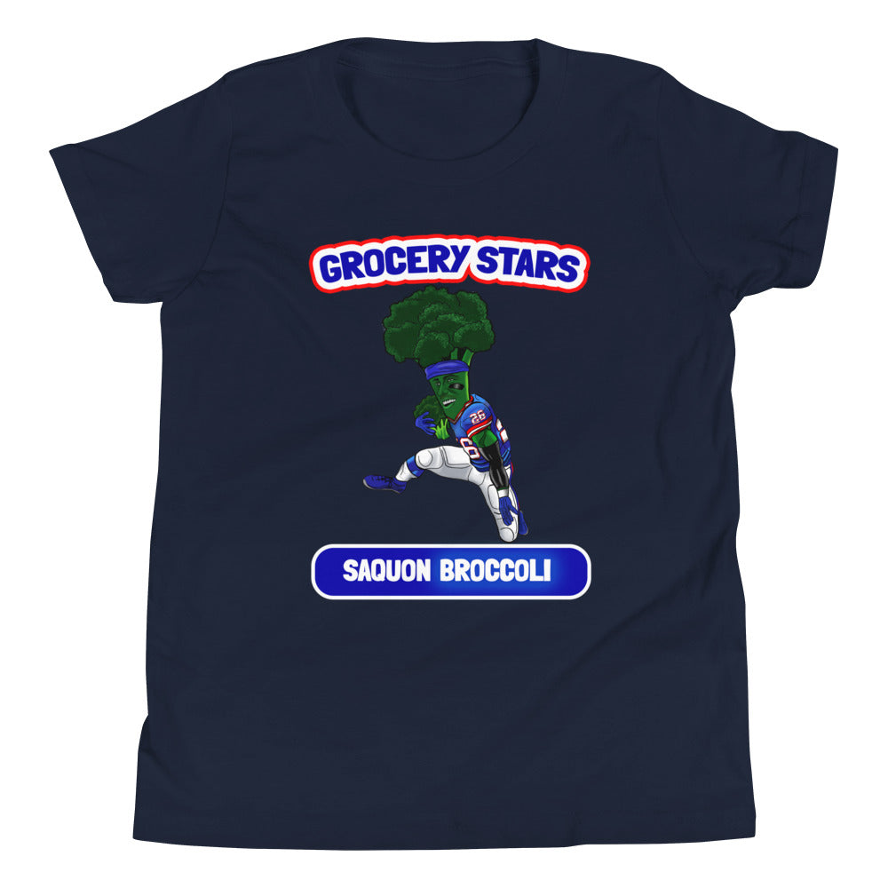 Saquon Broccoli - Youth Short Sleeve T-Shirt - GIANTS