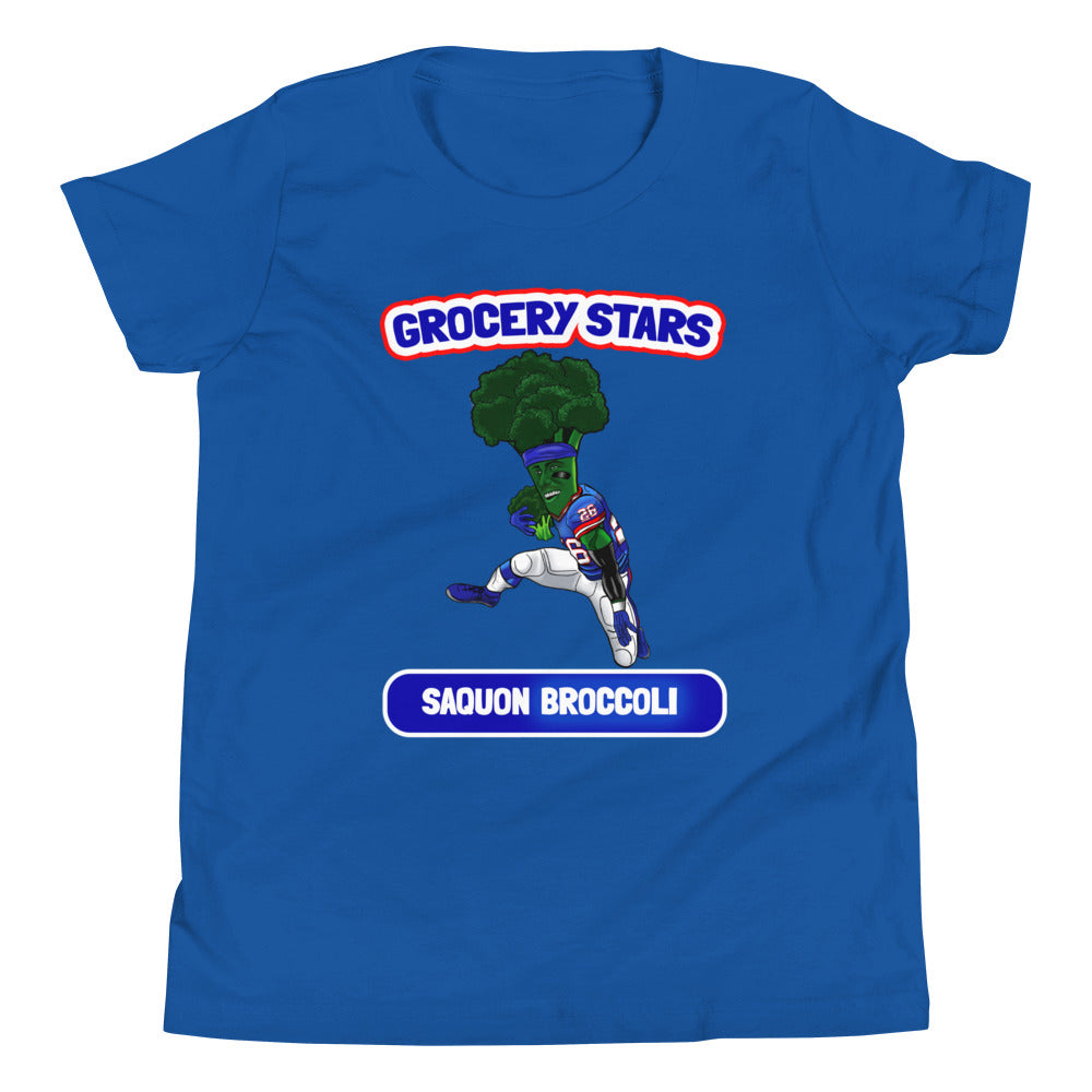 Saquon Broccoli - Youth Short Sleeve T-Shirt - GIANTS