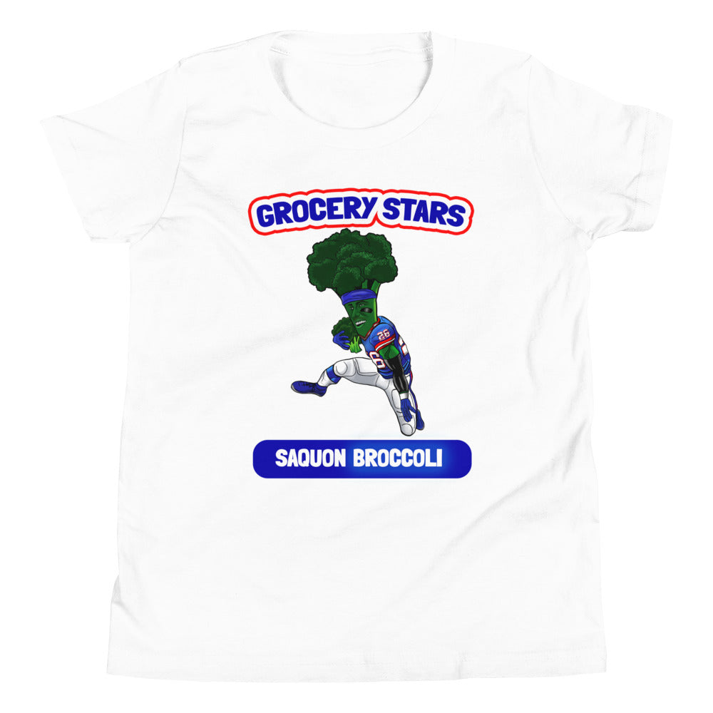 Saquon Broccoli - Youth Short Sleeve T-Shirt - GIANTS