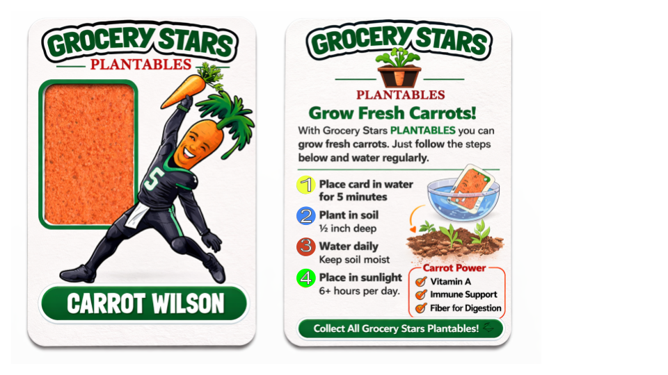 **COMING SOON** Carrot Wilson 'Plantable' Sports Card